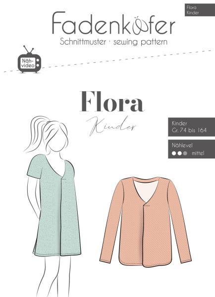 Fadenkäfer Papierschnittmuster Flora Kinder Bluse oder Tunika